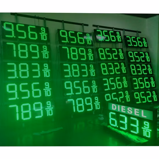 Display per esterni con segnaletica del prezzo del gas a LED regolare, durevole e a risparmio energetico