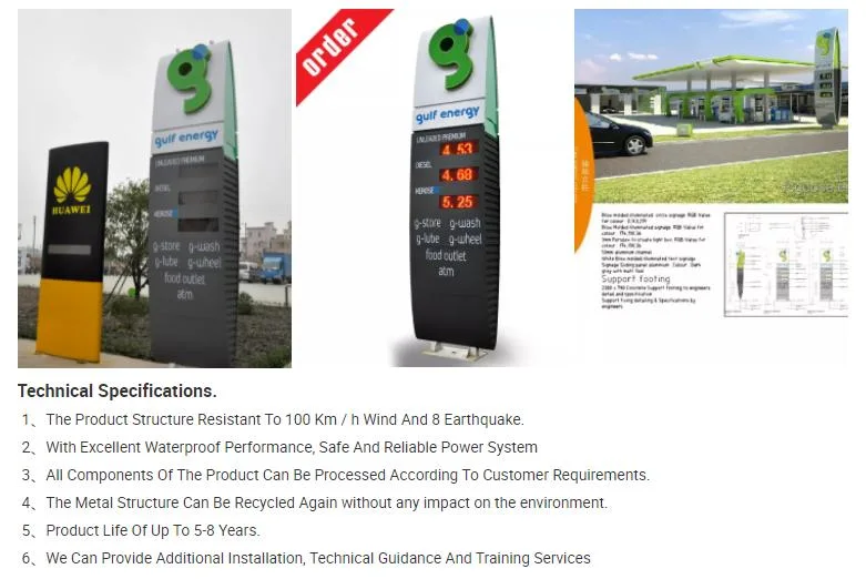 Professional Digital Price Display for Gas Station LED Sign