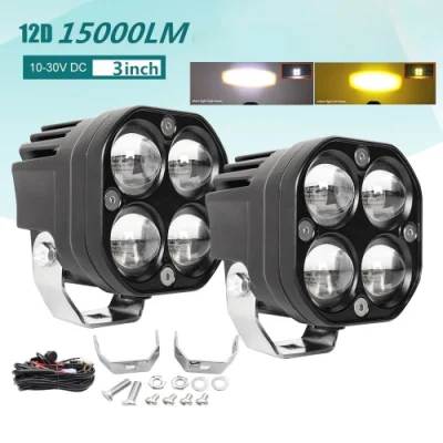 Faro da lavoro quadrato a LED da 3 pollici 120W fendinebbia 12V per camion fuoristrada 4X4